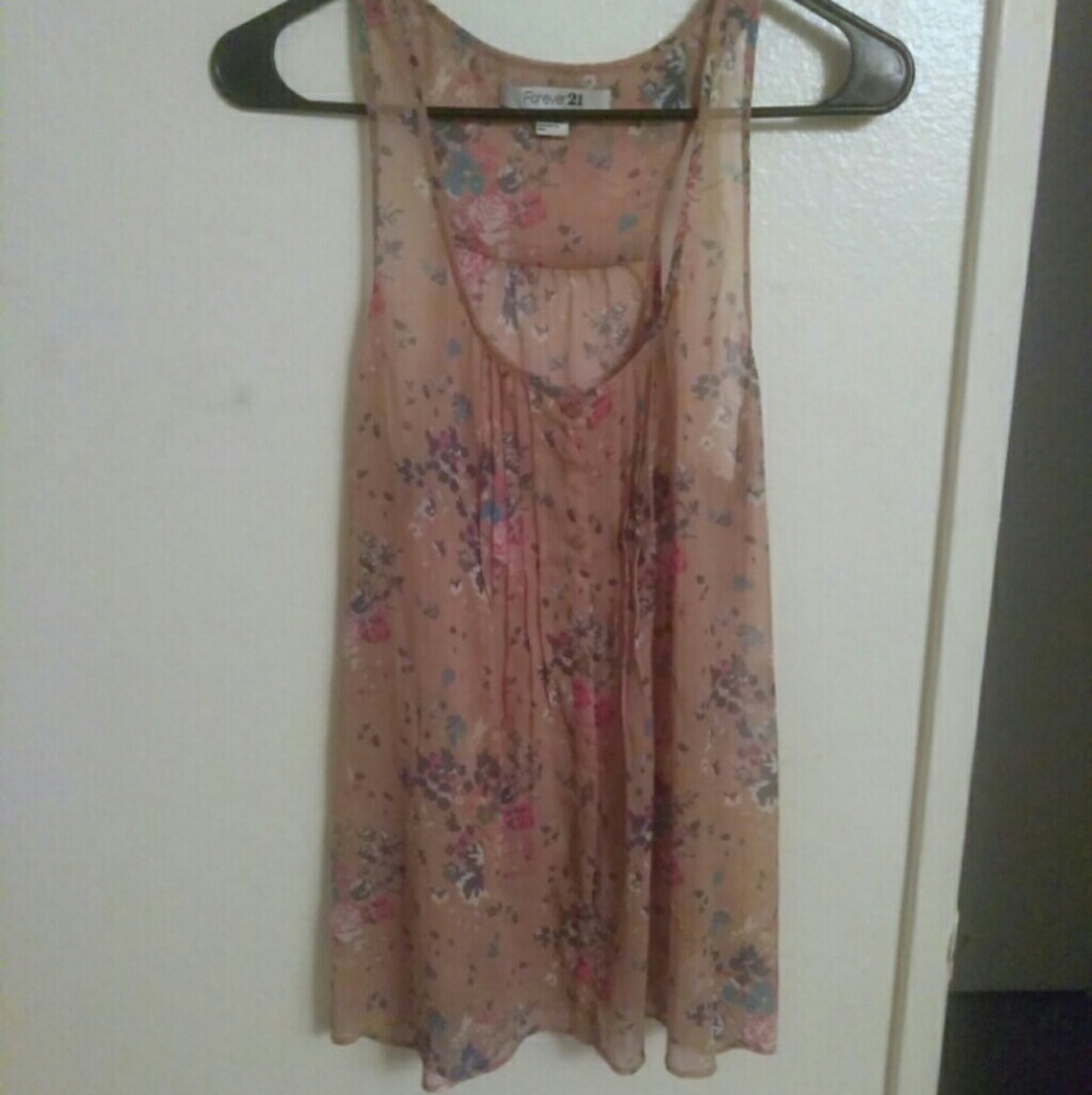 Lightweight sheer like material top